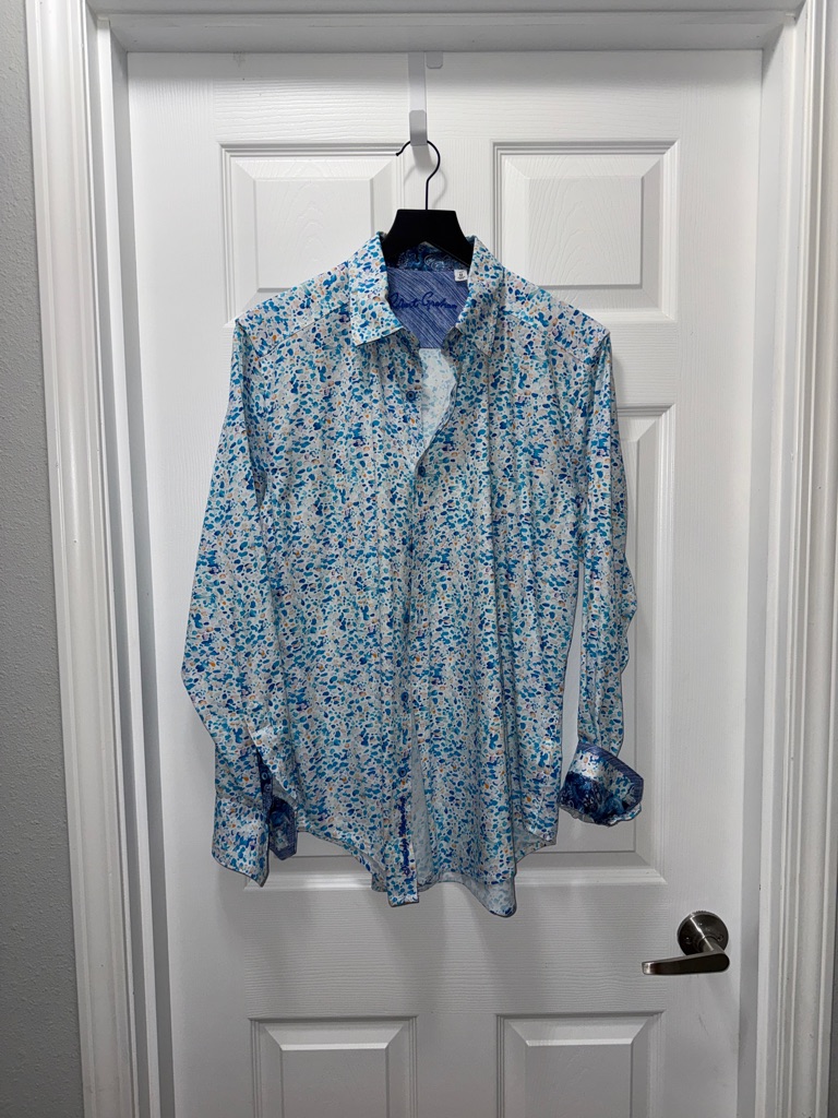 Robert Graham Blue And White Jelly Fish Button-Down Shirt